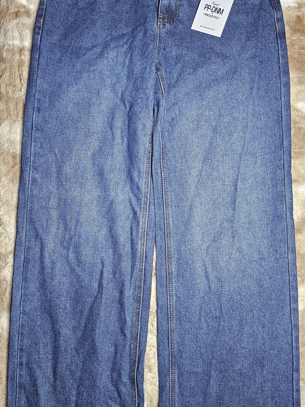 Princess Polly PP-DNM Women’s Wide Leg Dark Wash Jeans Size US 4 AU 8 NWT